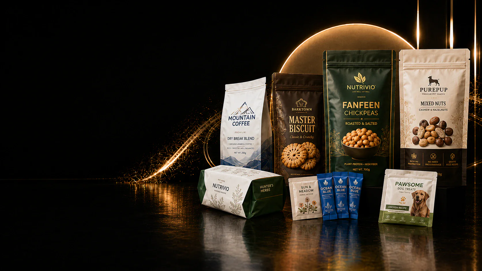 Individuell bedruckte Standbodenbeutel, Kaffeebeutel, Mylar-Beutel und Verpackungen für Tiernahrung von Unique Packaging