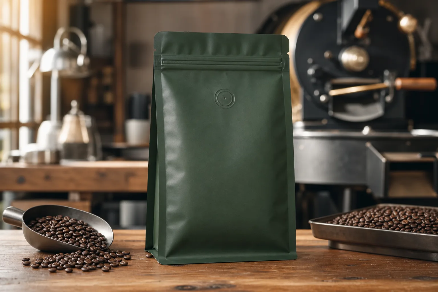 Coffee pouches with valves and resealable zippers