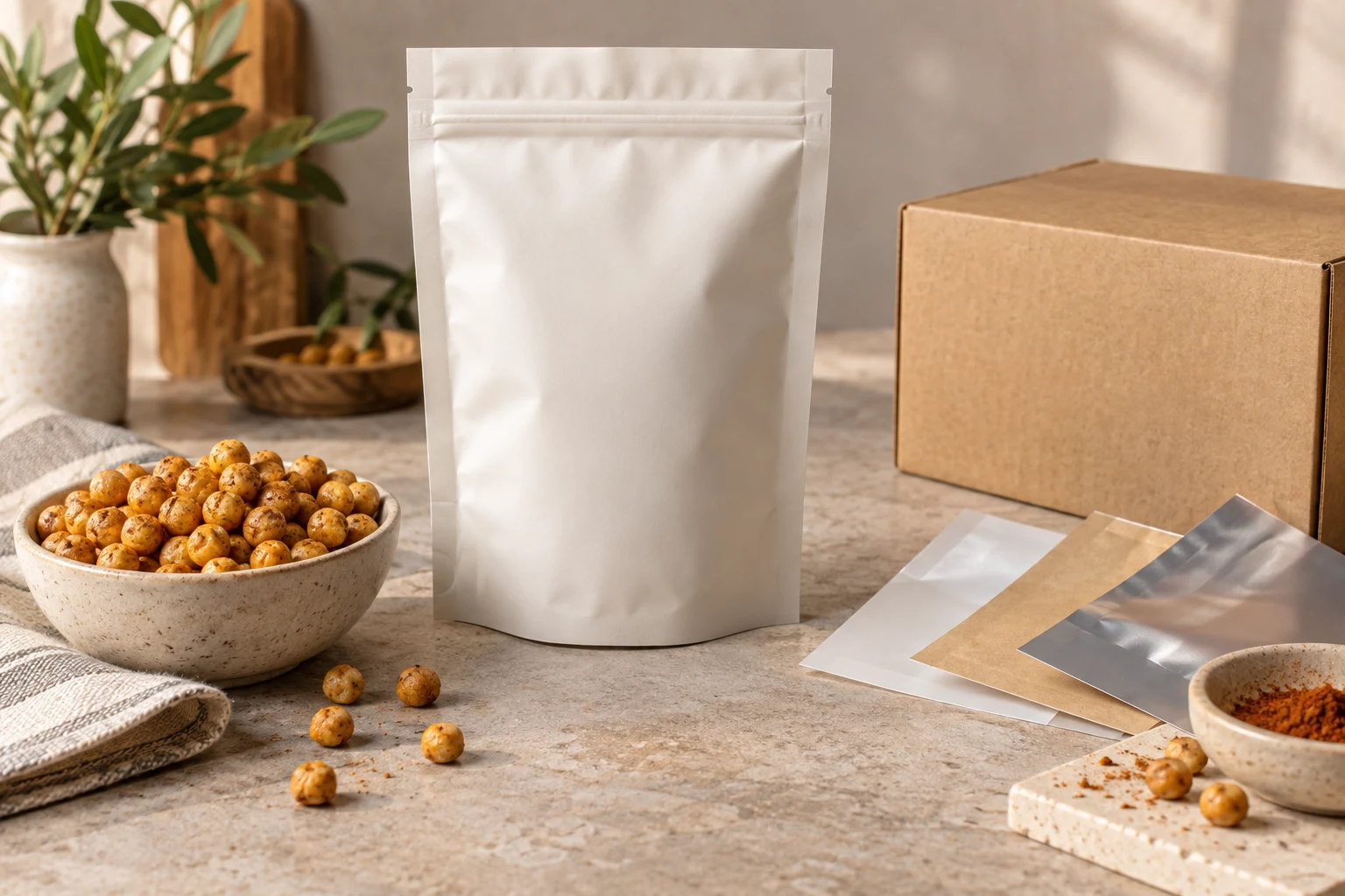 How Do I Package Roasted Chickpeas in a Flexible Pouch