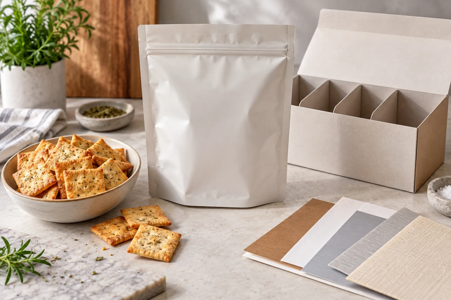 How Do I Package Savory Crackers in a Flexible Pouch