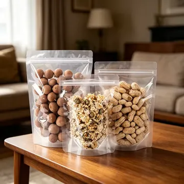 Clear Food Stand-Up Pouch design example UPS-0031