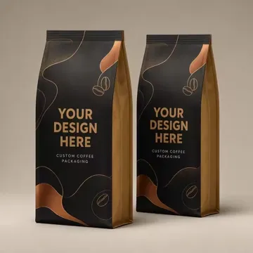 Matte Coffee Stand-Up Pouch design example UPS-0035