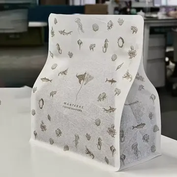 Coffee Flat-Bottom Pouch design example UPS-0041