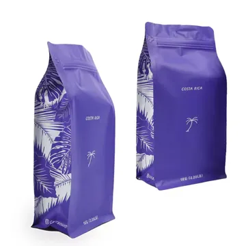 Coffee Bean Flat-Bottom Pouch design example UPS-0042