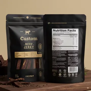 Jerky Stand-Up Pouch design example UPS-0055