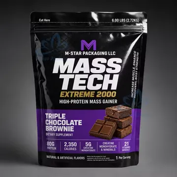 Whey Protein Powder Stand-Up Pouch design example UPS-0078