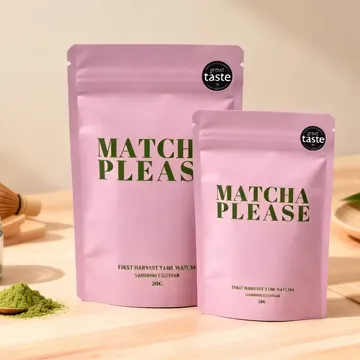 Matcha Powder Stand-Up Pouch design example UPS-0085