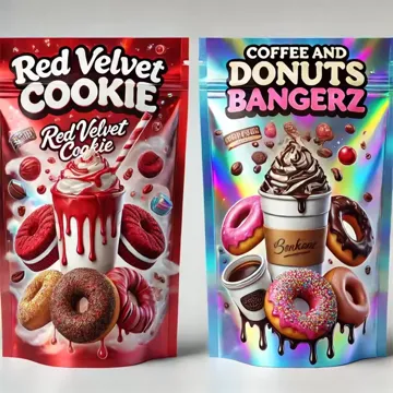 Holographic Gummy Candy Stand-Up Pouch design example UPS-0086