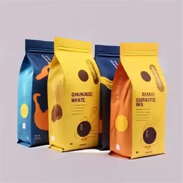 Coffee & Flour Flat-Bottom Pouch design example UPS-0088