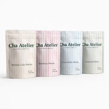 Matcha Powder Stand-Up Pouch design example UPS-0090