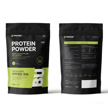 Protein Powder Stand-Up Pouch design example UPS-0103