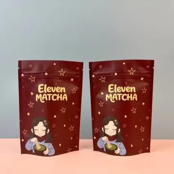 Matcha Powder Stand-Up Pouch design example UPS-0111