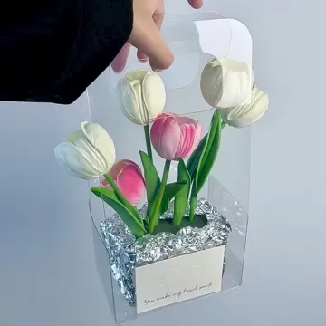 Clear Flower Wrapping Stand-Up Pouch design example UPS-0114