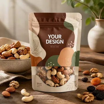 Window Cashew Nut Stand-Up Pouch design example UPS-0132