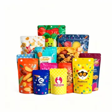 Matte Biscuit & Popcorn Stand-Up Pouch design example UPS-0150