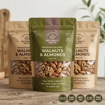 Kraft-Look Nut Stand-Up Pouch design example UPS-0166