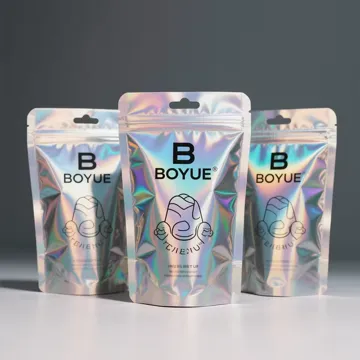 Holographic Cosmetic Powder Stand-Up Pouch design example UPS-0188