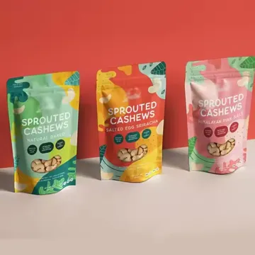 Cashew Nut Stand-Up Pouch design example UPS-0191