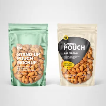 Almond & Cashew Stand-Up Pouch design example UPS-0199