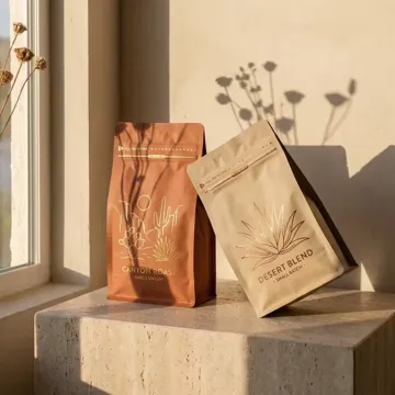 Coffee Flat-Bottom Pouch design example UPS-0212