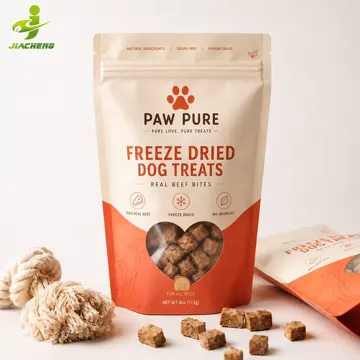 Freeze-Dried Pet Treat Stand-Up Pouch design example UPS-0228