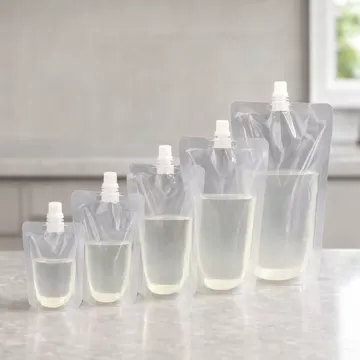 Clear Juice & Drink Spout Pouch design example UPS-0250