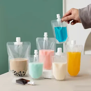 Clear Liquid Coffee & Beverage Spout Pouch design example UPS-0264