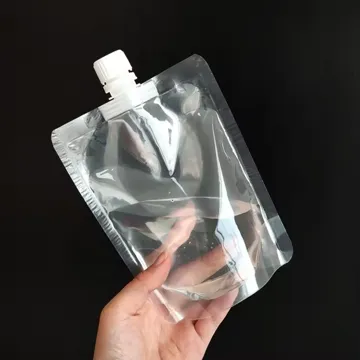 Clear Beverage Spout Pouch design example UPS-0265