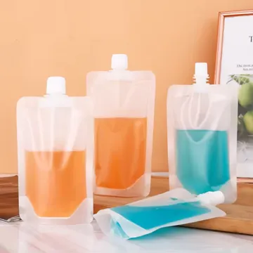 Clear Beverage Spout Pouch design example UPS-0268