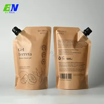 Kraft-Look Soup & Juice Spout Pouch design example UPS-0277