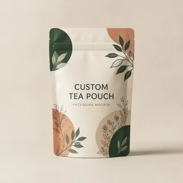 Matte Herbal Tea Stand-Up Pouch design example UPS-0281