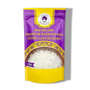 Basmati Rice Stand-Up Pouch design example UPS-0286