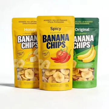 Plantain Chip Stand-Up Pouch design example UPS-0290
