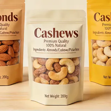 Window Nut & Biscuit Stand-Up Pouch design example UPS-0291