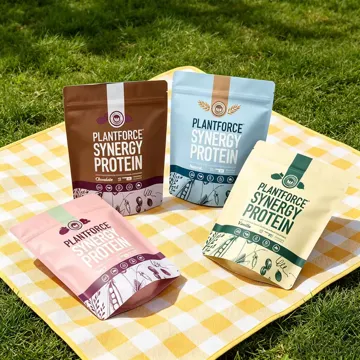 Plant Protein Powder Stand-Up Pouch design example UPS-0298