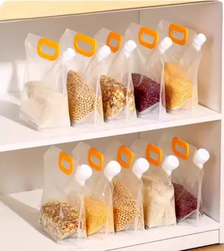Clear Dry Grain Storage Spout Pouch design example UPS-0346