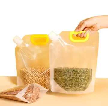 Clear Grain Spout Pouch design example UPS-0350
