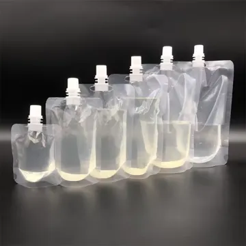 Clear Milk & Juice Spout Pouch design example UPS-0354