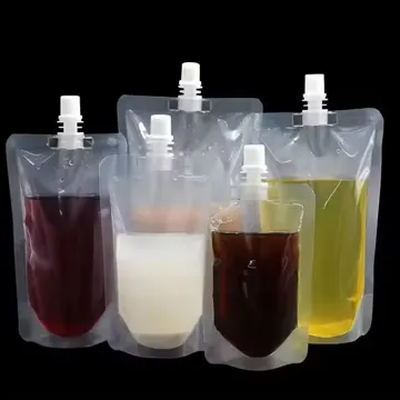Clear Juice & Water Spout Pouch design example UPS-0359