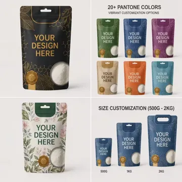 Kraft-Look Protein Powder Stand-Up Pouch design example UPS-0391