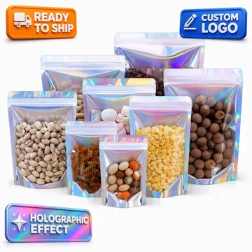 Clear Candy & Food Flat-Bottom Pouch design example UPS-0393
