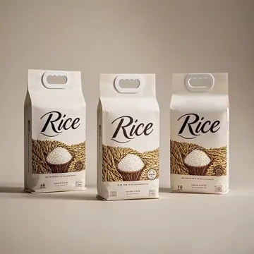 Rice Flat-Bottom Pouch design example UPS-0403
