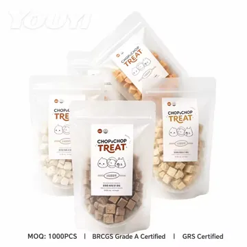 Matte Freeze-Dried Pet Treat Stand-Up Pouch design example UPS-0408