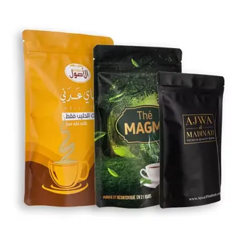 Coffee Bean Stand-Up Pouch design example UPS-0420