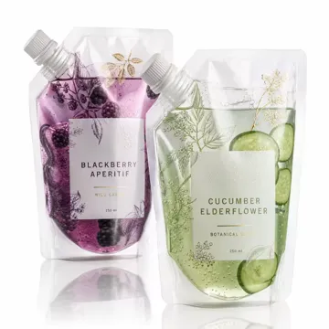 Clear Cocktail & Juice Spout Pouch design example UPS-0425