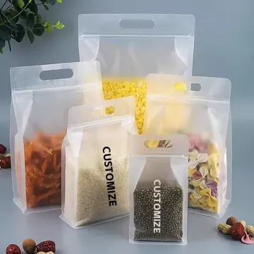 Clear Rice & Sugar Flat-Bottom Pouch design example UPS-0442