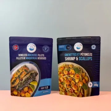 Seafood Stand-Up Pouch design example UPS-0449
