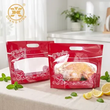Clear Chicken Stand-Up Pouch design example UPS-0453