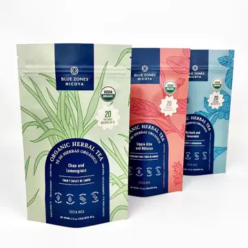 Kraft-Look Tea Stand-Up Pouch design example UPS-0455