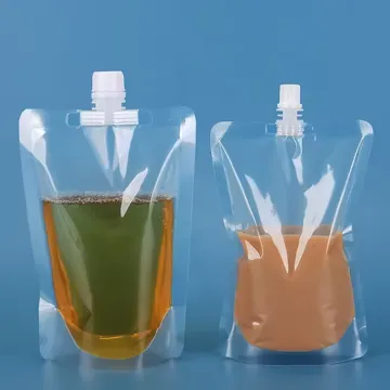 Clear Liquid Food Spout Pouch design example UPS-0494
